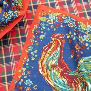 Set of 4 Rooster Napkins